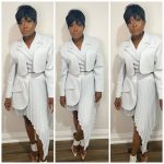 X Kween Ice Blue Skirt Set